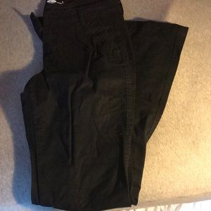 Two pairs of boot-cut black jeans